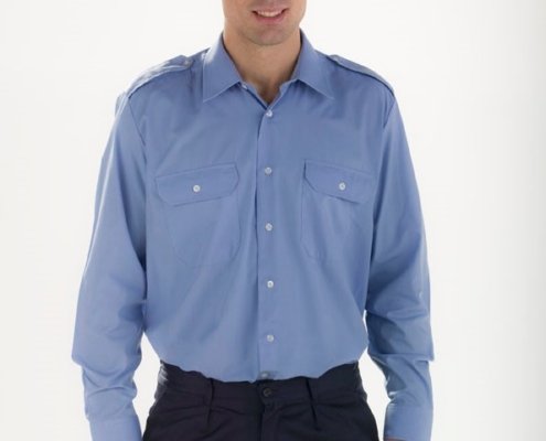 Camisa azul Facel - vestuario laboral en Valencia